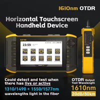 OTDR portable de style console de jeu OFW, testeur de fibre optique 150 km, test en direct, écran tactile 5 pouces, expert OPM VFL RJ45, gestion à distance FTTH