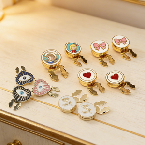 Custom Elegant Collar Button Covers Metal Decorative <strong>Blouse</strong> <strong>Studs</strong> Anti-Exposure Attire Accessories Experienced Skilled Workers - Product Image 4