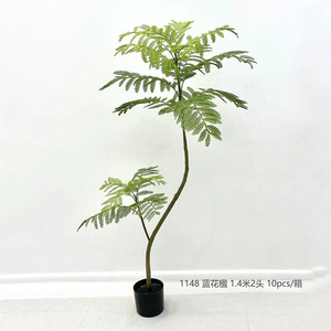 Planta en maceta de árbol de <span class=keywords><strong>Jacaranda</strong></span> artificial, vegetación sintética de lujo de gama alta para decoración de sala de estar interior - Product Image 5