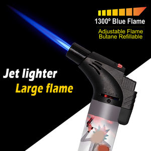 Techno Custom Logos Classic Popular Kitchen <b>Cheap</b> Camping Outdoor Barbecue Low MOQ Windproof Fillable Torch Lighter - Product Image 5