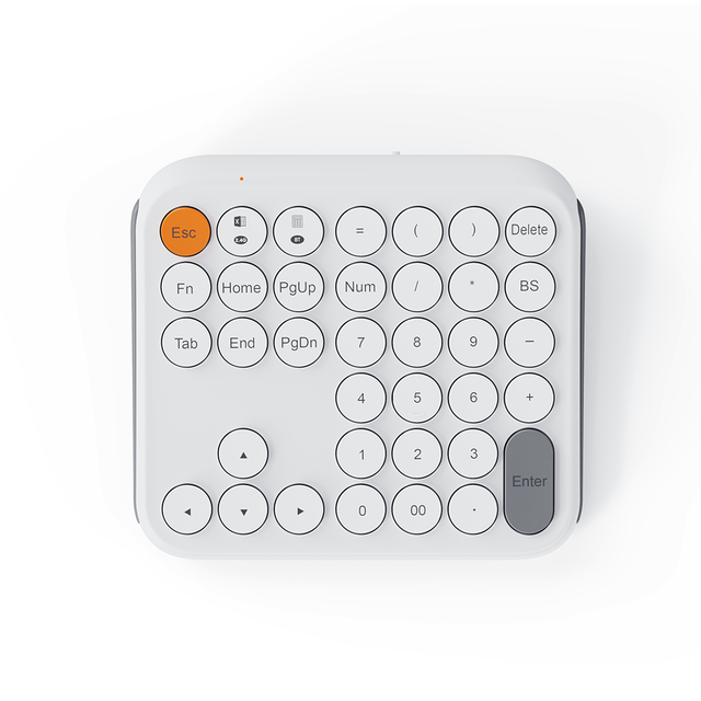 36 Keys Tri-mode Numeric Keypad Keyboard Scissor-Switch Curved Membrane Numeric Keyboard