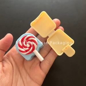 ISMAN Luxe 2g Kinderen Lollipop Lipbalsem Verpakking Siliconen Hoesje Schattig IJslolly Lipstick Doosje Plastic Groothandel Privé Label Pro - Product Image 6