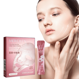 Masque au collagène MERCILEN pour le visage, anti-rides, raffermissant, réduisant le relâchement et la terneur, masque hydratant <span class=keywords><strong>bio</strong></span> - Product Image 4