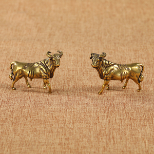 Materiale in ottone puro rame 12 zodiacale bue fatturato mondo tavolo da pranzo decorazione piccola decorazione - Product Image 3