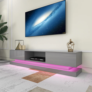<span class=keywords><strong>Moderno</strong></span> <span class=keywords><strong>grande</strong></span> Storage MDF legno TV Stand colorato luce Led <span class=keywords><strong>soggiorno</strong></span> & camera da letto mobili con metallo per uso domestico o Hotel - Product Image 3
