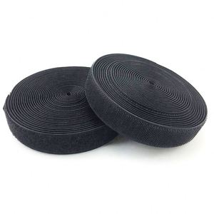 Durable 25m/roll 1/2 Inch Black Nylon <b>Hook</b> and Loop Tape Separated and Releasable for Sewing on Shoes <b>Curtains</b> Sofas Carpets - Product Image 1