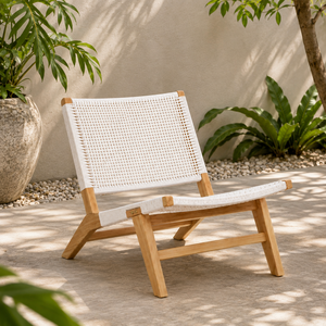 Traditional Indonesian Teak Eco-Friendly Durable Tropical Design Outdoor Garden Villa Bedroom Living Room Park <b>Relaxation</b> <b>Chair</b> - Product Image 6