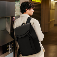 Sac à dos pour ordinateur portable de 15 pouces en polyester résistant à l'eau avec logo personnalisé pour homme, grande capacité, tendance, pour les déplacements professionnels