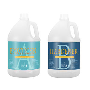 Kit de résine époxy bicomposante liquide non sécrétante à durcissement rapide 1 kg, rapport de mélange 1:1, pour bijoux DIY, tables rivière et sols - Product Image 2