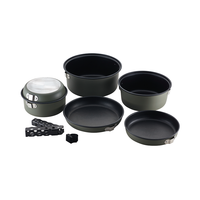 Ensemble de cuisine de camping en aluminium léger Green Backpacking 8 pièces pour la randonnée