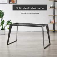 Étagère de bureau carrée en métal solide moderne en fer jambe de Table à manger support de Table d'ordinateur support de Table de conférence pieds en métal