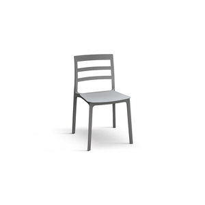 Luca <b>Chair</b> Set Of 4 Grey Polypropylene Indoor <b>Outdoor</b> Dining <b>Chairs</b> - Product Image 1