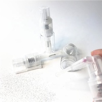 Beauty-plus longue buse 35ml PET cosmétique paillettes poussière lâche noir plastique poudre atomiseur pompe pulvérisateur couleur personnalisable