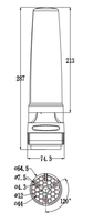 ONN M4A Lampu Menara Sinyal Cerdas 1~5 Lapis RYGBW Tipe Lipat DC 24V Jaga Mesin Anda Selalu Online