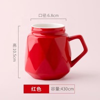 Vente en gros de tasse avec LOGO personnalisé Tasse en diamant Taza Personnalité de la maison Tasse à café créative en céramique pour hommes et femmes pour cadeau