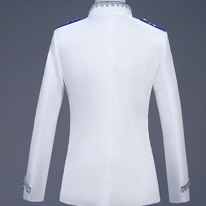 Performance Costume Hommes Cour Costume Hommes <span class=keywords><strong>Suites</strong></span> pour Mariage Blanc 2 Pièces Avec Ceinture Uniforme Utilitaire pour Hommes - Product Image 4