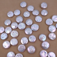 Perle d'eau douce naturelle perles de pièce en vrac sans trou blanc rose violet perle de pièce de monnaie pour la fabrication de bijoux