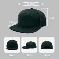 Gorra de Béisbol Deportiva Transpirable de 6 Paneles con Logotipo Personalizado en Parche de Goma Perforado con Láser, Ajustable y con Cierre a Presión