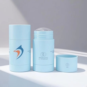 Deodorant Gel <b>Tube</b> Rubber Finish Matte Blue Empty Twist up Deodorant Stick Container Round <b>Plastic</b> Stick Foundation Stick <b>Tube</b> - Product Image 1