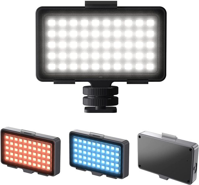 Rechargeable RGB Color Camera Fill Light Mini Pocket Clip Fill Photography Vlog Video Light for Living Streaming Selfie