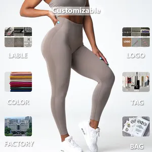 Customized Brand New High Quality Item High Waist Scrunch Butt Hip Lifting Seamless Pants GYM Fitness Yoga Leggings For Women