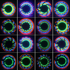 Nouveau <span class=keywords><strong>Design</strong></span> coloré 32 LED, lumière de cyclisme, accessoires de vélo, arc-en-ciel, Signal de roue, pneu, feu arrière, lumière de vélo colorée - Product Image 2
