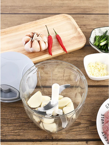 Licuadora de verduras de mano Manual de 500ml/900ml, cortador de verduras multifuncional, puré de <span class=keywords><strong>ajo</strong></span>/picadora de cerdo picada de acero inoxidable - Product Image 6