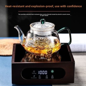 Set da Tè in Vetro Borosilicato di Alta Qualità Stile Cinese, Senza BPA, Non Tossico, Ecologico, Resistente al Calore con Coperchio - Product Image 5