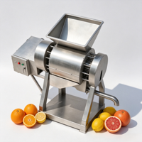 Industriële citruspersmachine met hoge productiviteit (1-3T/H), voedselveilige roestvrijstalen citroen- en sinaasappelsapcentrifuge