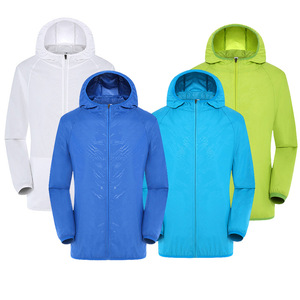 Vente en gros logo personnalisé coupe-vent anti-UV randonnée cyclisme veste de <span class=keywords><strong>sport</strong></span> polyester pliable coloré veste vêtements manteau - Product Image 3