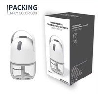 Hachoir Électrique Sans Fil Mini Écologique en Plastique PP pour Ail et Aliments, Lames en Acier Inoxydable, Coupe-Aliments Portable, Hachoir à Prix d'Usine