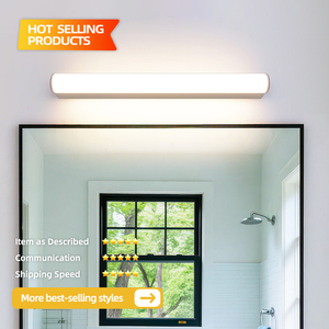Applique murale LED moderne pour salle de bain, lumière blanche chaude 3500K, commande tactile, en aluminium, pour éclairage de miroir et maquillage - Product Image 2