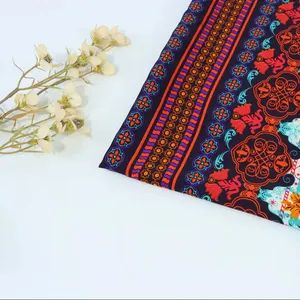 Bohemian Style Textile Polyester Microfiber Ankara Fabric Chiffon Printed Fabric for Cloth for Garment