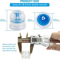 28mm Push Pull Cap, Remplacement Bouteille d'Eau Flip Tops avec Seal Tab