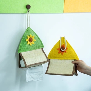 Boîte à mouchoirs décorative en papier pour le bureau et la maison, boîte à mouchoirs en loofah - Product Image 3