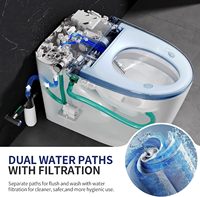 WC intelligent de haute qualité, cuvette de toilette électrique intelligente avec bidet intégré pour la construction résidentielle haut de gamme