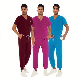 2024 Oem Breathable Stretch Hospital Uniforms for White Color Women Rayon Medical Nursing Scrubs Soft Short Sleeve Spa Uniform - Product Image 2