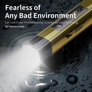 Smiling Shark <b>Rechargeable</b> <b>Flashlight</b> Led Aluminum Alloy Outdoor Lighting Bright Waterproof - Product Image 1