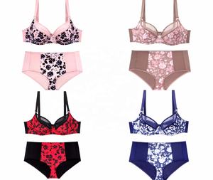 Lencería Sexy de Encaje al por Mayor a Bajo Precio, Sujetador Sin Costuras de Talla Grande, Tanga Transpirable y Moderna de Spandex, Ropa Interior Cómoda para Mujer - Product Image 1