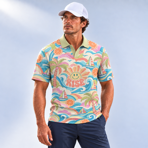 เสื้อโปโลวินเทจผู้ชายลายการ์ตูนป๊อปอาร์ต UPF50+ ระบายอากาศได้ดี สัมผัสนุ่ม ใส่เล่นกอล์ฟ เทนนิส หรือใส่ลำลอง - Product Image 1