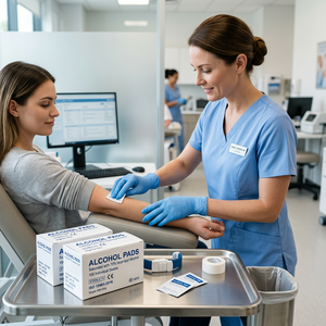 Toallitas Desinfectantes con <span class=keywords><strong>Alcohol</strong></span> - Envueltas Individualmente, 70% <span class=keywords><strong>Alcohol</strong></span> Isopropílico, Material de Lana/Viscosa, Certificación CE para Desinfección y Limpieza - Product Image 4