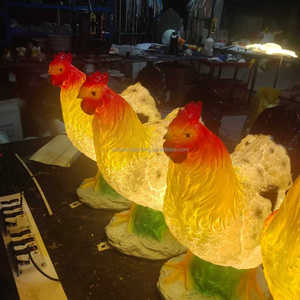 Luces decorativas con forma de gallo, impermeables IP65, ideales para parques, jardines y decoración de calles, lámpara LED con motivo. - Product Image 1