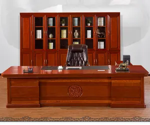 Di lusso di grandi dimensioni a forma di l esecutivo classico ufficio scrivania di design in legno CAPO scrivania MA-3