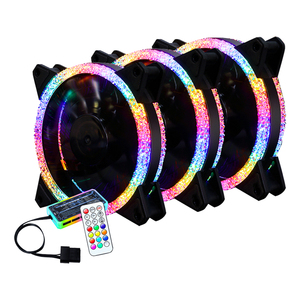 Aigo — boîtier ventilateur <span class=keywords><strong>silencieux</strong></span> 12V DC, 120mm, avec télécommande RGB, pour refroidissement d'ordinateur - Product Image 3