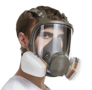 Venta directa de fábrica Antipolvo Cómodo y reutilizable Máscara de gas de cara completa Escudo facial para uso químico - Product Image 3