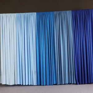 エレガントなストレッチミルクシルクバックドロップ生地青い天井カーテンイベントデコレーション布ウェディングホール用 - Product Image 1