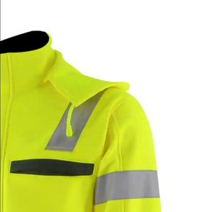 Chubasquero impermeable de poliéster con capucha y cuello alto Visible, chaqueta de trabajo para congelador de tráfico de seguridad vial, chándal para hombre - Product Image 6
