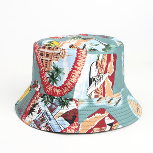 Sombrero de Pescador Floral para Mujer, Protección Solar para Playa, Verano, Lona de Poliéster, Gorra Moderna para Exteriores - Product Image 4