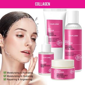 Oem Odm Anti-Aging Reafirmante Colágeno 4 piezas Cuidado de la piel de las mujeres Set Colágeno Cuidado de la cara <span class=keywords><strong>Kit</strong></span> - Product Image 2