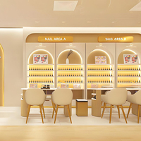 ONI Shopfitting + Nail Salon Space-Thème or crémeux-Affichage exquis/Expérience confortable